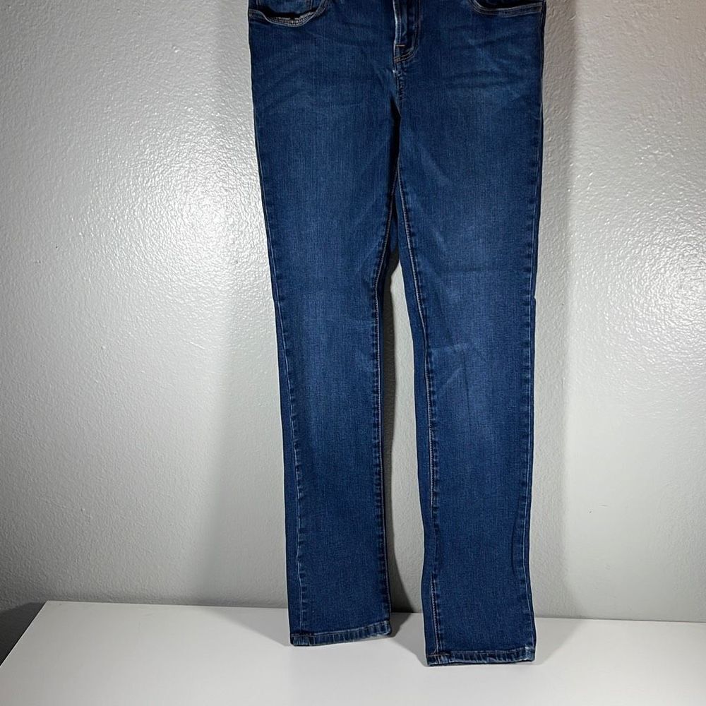 Tommy Hilfiger Womens Greenwich Straight Leg Jeans Mid Rise Blue Medium Wash 2